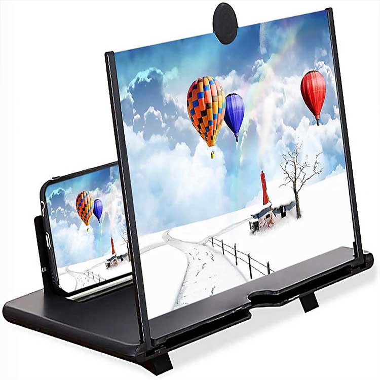 12/10 calowy ekran 3D wzmacniacz ekran telefonu komórkowego lupa wideo dla smartfona powiększony ekran wspornik stojakowy telefonu