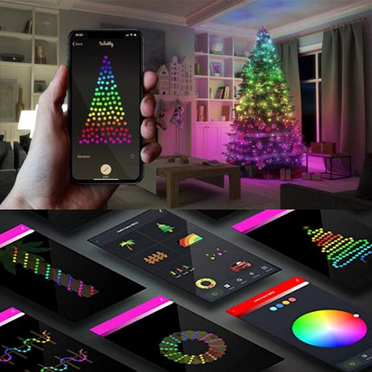 Inteligentne ozdobne lampki LED-Odenite božično jelko v najrazličnejše barve in svetlobne efekte!