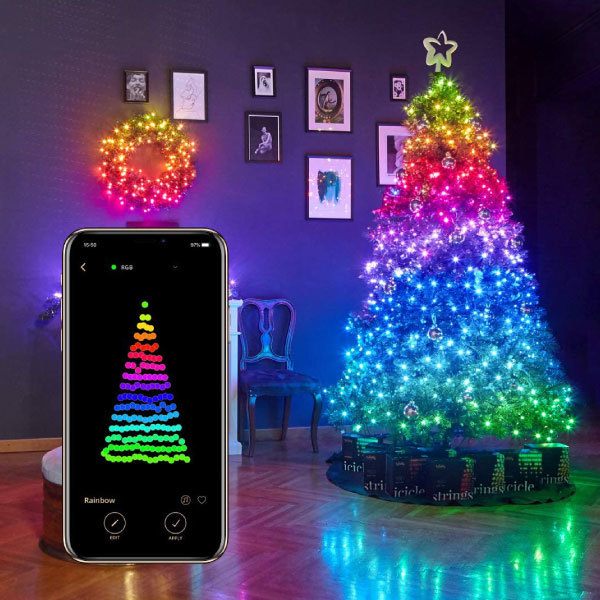 Inteligentní dekorativní LED-OneNite Božično JELKO v Niestiečnaše Barve v Svetlobne Effect!