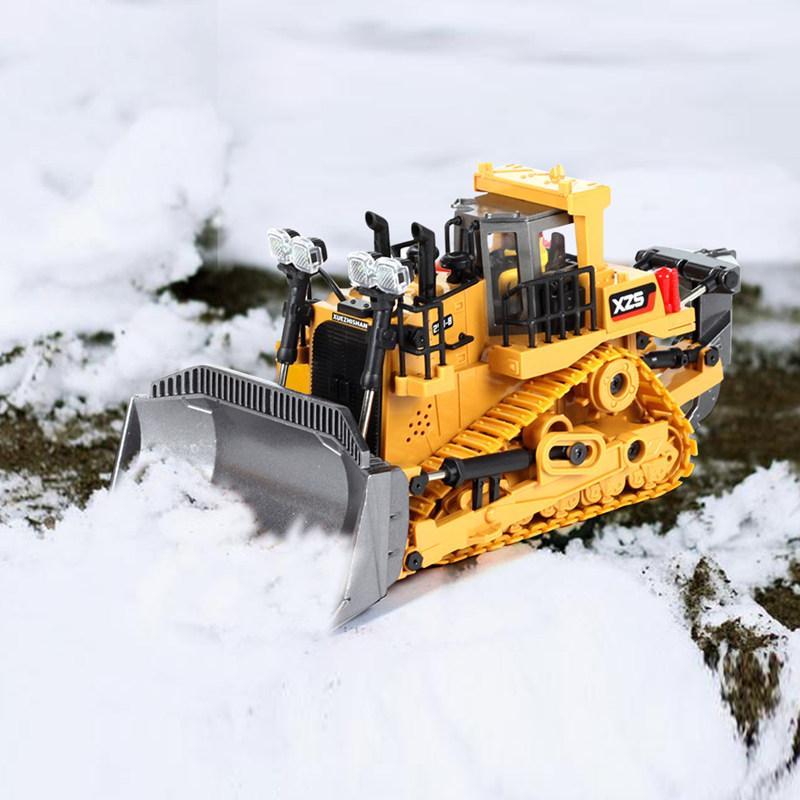 Buldozer de jucărie cu aliaj RC Împingeți nisipul și zăpada
