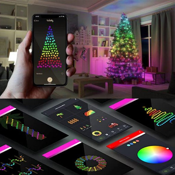 Inteligentní dekorativní LED-OneNite Božično JELKO v Niestiečnaše Barve v Svetlobne Effect!
